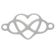 Intercalaire coeur infini 7.5x15 mm - Acier inoxydable 304 x1
