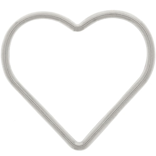 Intercalaire coeur 23x25 mm - Acier inoxydable 304 x1