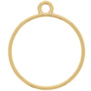 Pendentif rond évidé 30 mm - Acier inoxydable 304 Doré x1|raw }}