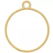 Pendentif rond évidé 30 mm - Acier inoxydable 304 Doré x1