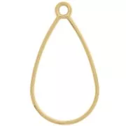 Pendentif goutte évidé 45x25 mm - Acier inoxydable 304L Doré x1