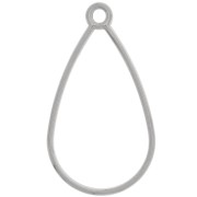Pendentif goutte évidé 45x25 mm - Acier inoxydable 304 x1|raw }}