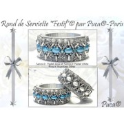 Perles en verre Samos® par Puca® 7x5 mm - Ice Slushy Blue Curacao x10g