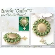 Perles en verre Samos® par Puca® 7x5 mm - Pastel Emerald x10g