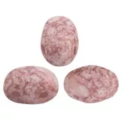 Perles en verre Samos® par Puca® 7x5 mm - Opaque White Bronze Mat x10g