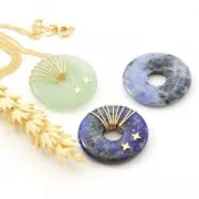 Donuts 30 mm pierre gemme - Malachite x1