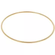 Bracelet jonc fin lisse 63 mm - Plaqué Or 3 microns x1