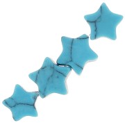 Perles étoile 4 mm en imitation pierre gemme - Turquoise x4|raw }}