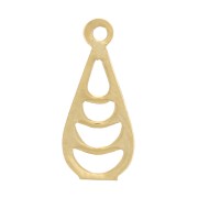 Breloque goutte ajourée 11x5 mm - Doré à l'or fin x1