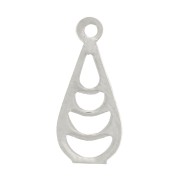 Breloque goutte ajourée 11x5 mm - Placage argent fin x1