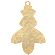 Pendentif design martelé 30x19 mm - Doré à l'or fin x1