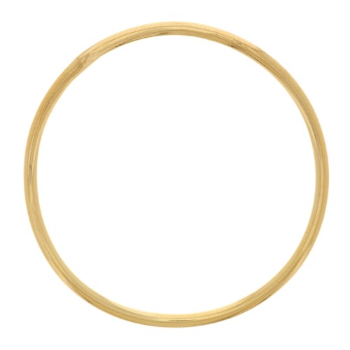 Anneau fermé rond irrégulier 20 mm - Doré à l'or fin x1