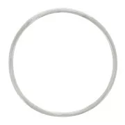 Anneau fermé rond irrégulier 20 mm - Placage Argent fin x1