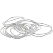 Anneau fermé rond irrégulier 20 mm - Placage Argent fin x1