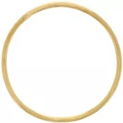 Anneau fermé rond irrégulier 26 mm - Doré à l'or fin x1