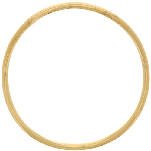 Anneau fermé rond irrégulier 26 mm - Doré à l'or fin x1