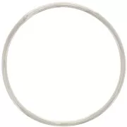 Anneau fermé rond irrégulier 26 mm - Placage Argent fin x1