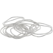 Anneau fermé rond irrégulier 26 mm - Placage Argent fin x1