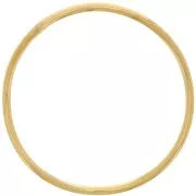 Anneau fermé rond irrégulier 37 mm - Doré à l'or fin x1