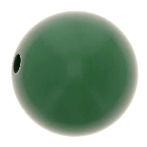 Perle en résine opaque 8 mm - Vert sapin x1