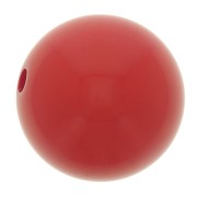 Perle en résine opaque 10 mm - Rouge x1