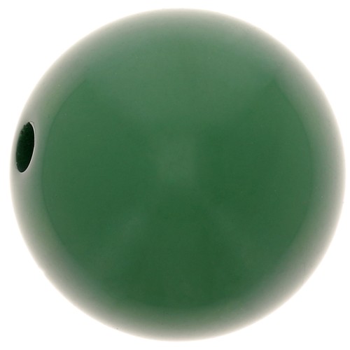 Perle en résine opaque 12 mm - Vert sapin x1