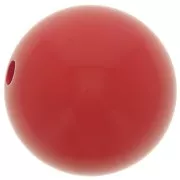 Perle en résine opaque 12 mm - Rouge x1