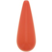 Perle poire en résine 40x16 mm - Rouge corail x1