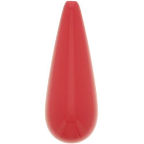 Perle poire en résine 40x16 mm - Rouge clair x1