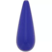 Perle poire en résine 40x16 mm - Bleu royal x1
