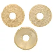 Coupelles rondes texturées 7 mm - Doré à l'or fin x10