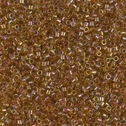 Miyuki Delica 11/0 DB1735 - Sparkling Dark Topaz Lined Chartreuse AB x8g