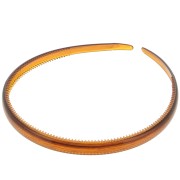 Serre-tête en plastique souple à customiser 9.5 mm - Ambre marbré x1