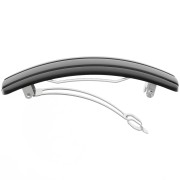 Barrette à cheveux large 93x29 mm en acrylique - Noir x1