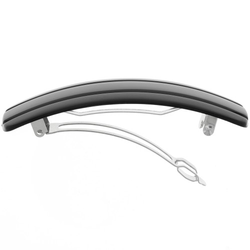 Barrette à cheveux large 93x29 mm en acrylique - Noir x1