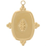 Pendentif rectangle 23x17 mm - Acier inoxydable 304 Doré x1