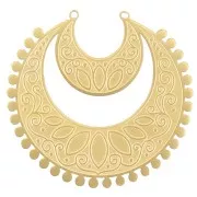 Pendentif intercalaire 35 mm - motif oriental - Acier inoxydable 316L Doré x1