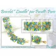 Perles en verre Amos® par Puca® 5x8 mm - Ice Slushy Blue Curacao x10g