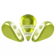 Perles en verre Amos® par Puca® 5x8 mm - Ice Slushy Lime x10g