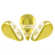 Perles en verre Amos® par Puca® 5x8 mm - Ice Slushy Pineapple x10g