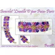 Perles en verre Amos® par Puca® 5x8 mm - Ice Slushy Purple Grape x10g