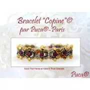 Perles en verre Kos® par Puca® 6x3 mm - Ice Slushy Cherry x10g