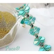 Perles en verre Kos® par Puca® 6x3 mm - Ice Slushy Pineapple x10g