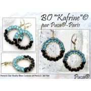 Perles en verre Paros® par Puca® 7x4 mm - Ice Slushy Licorice x10g