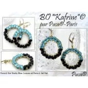 Perles en verre Paros® par Puca® 7x4 mm - Ice Slushy Licorice x10g