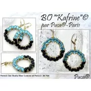 Perles en verre Paros® par Puca® 7x4 mm - Ice Slushy Licorice x10g