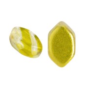 Perles en verre Paros® par Puca® 7x4 mm - Ice Slushy Pineapple x10g