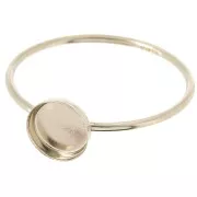 Bague fine serti pour cabochon 6 mm - Taille 49 - Gold filled (or laminé)   x1