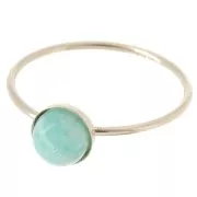 Bague fine serti pour cabochon 6 mm - Taille 49 - Gold filled (or laminé)   x1