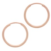 Créoles rondes 14 mm - Fil 1.2 mm - Rose Gold filled (or laminé) x2